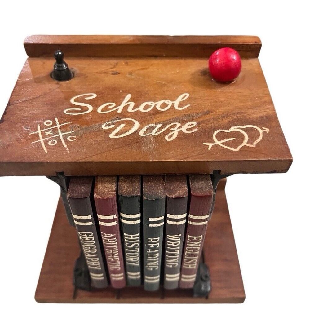 Enesco School Daze Wood Book Stack Coasters
